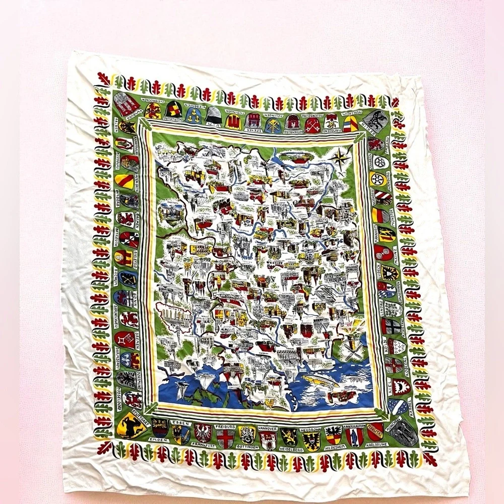 German souvenir 50’s/60’s novelty tablecloth